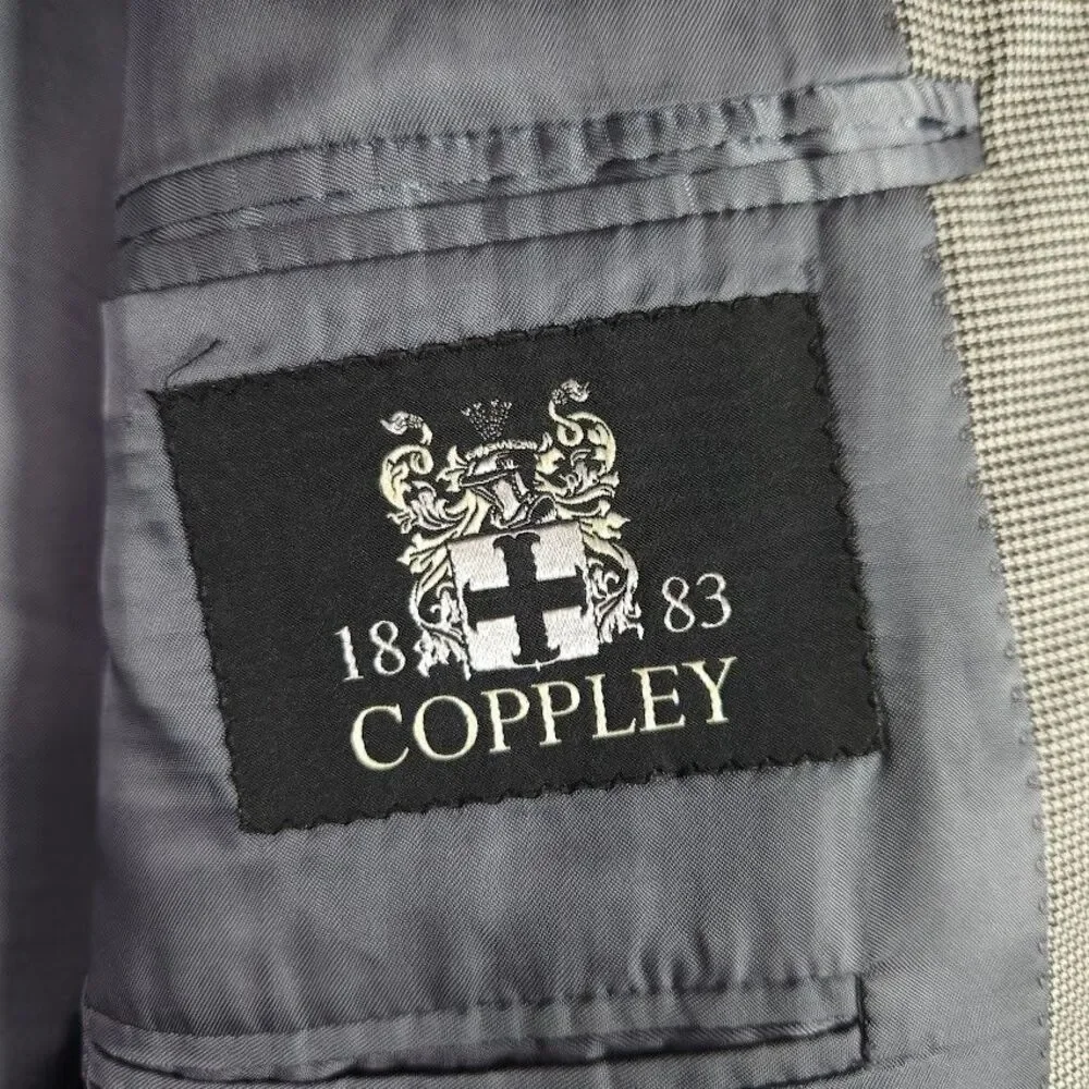 Coppley 1883 Reda Suit Houndstooth Super 110s Wool Blazer 52W Pants 46